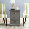 Safavieh Griffin 3 Drawer Side Table- Grey - 26.75 x 13.75 x 17.75 in. AMH5717A